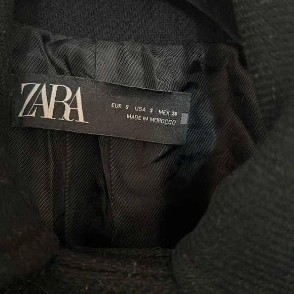 Zara Gold Button Wool Coat size s Peacoat button - Picture 4 of 11